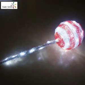 New Product Lighting Garden Decorations Candy Stick Led Lollipop Motif Light