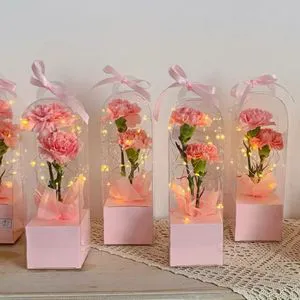 Mother's Day Gift Box Wedding for Valentine's Day With PVC Window Gift Box for Mother's Day Flower Box Packaging
