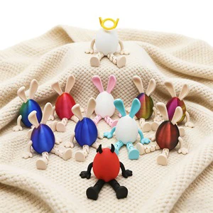 Premium Easter Decoration Craft Easter Bunny-shaped Egg Children's Gift for Family Holiday Decoration