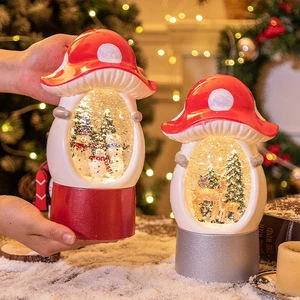 Christmas decorations, music boxes, crystal balls, snowflakes, lights, micro-landscape ornaments, gifts