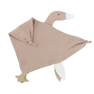 Wholesale Soft Breathable Custom Kids Rabbit Goose Plush Bunny Comforter Soothing Towels Dot Cartoon for Newborns Infants Easter