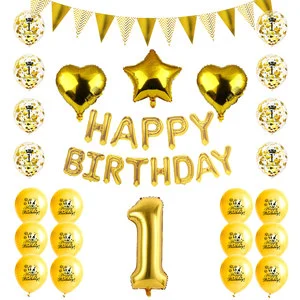 Birthday Party Decorations Adult Rose Gold Foil Balloon Party Globos 18 20 21 30 40 Happy Birthday Letter Balloons