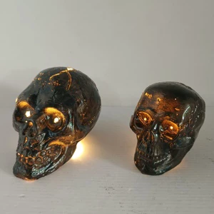 Led Light Small Plastic Ghost Head Harvest Decorative Led Halloween Pumpkin