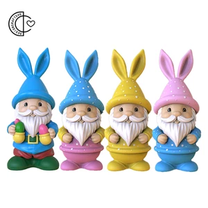 Factory Wholesale Custom Easter Resin Garden Gnome Eco-Friendly Indoor Outdoor Decoration OEM Polyresin Gnomes Figurine Custom