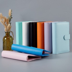 Macaron A6 Budget PU Leather Binder Cover with Magnetic Buckle Closure-Personalized Chinese New Year & Easter Gift for Friends