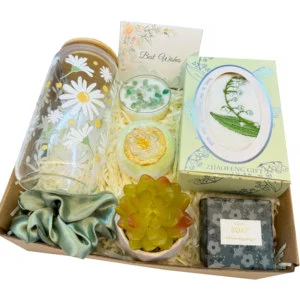 Custom Mother's Day Gift Idea Green Spring Thank You Birthday Gifts Set for Guests Best Friend Sister
