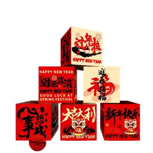 JUXINDA Chinese New Year Decorations for Festive Scenes Year of Horse Theme Durable Reusable Paper Indoor Outdoor Use 6 Per Pack