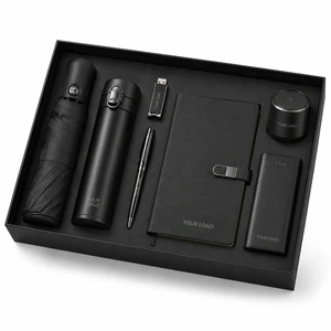 Custom Corporate Gift Set Luxury Vacuum Cup Notebook Executive Kits Business Promotional Gift Set With Box Commemorative Gift