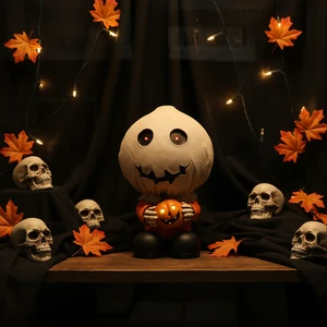 KW Handmade Resin Sam Statue 2026 Halloween Light Ghost Figure Waterproof Horror Prop Haunted House Durable Decoration