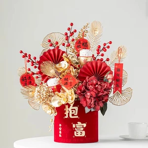 Wholesale Factory Price Ready Products Chinese New Year Table Flower Popular Lunar New Year Decoration for 2025 Vietnamese Year