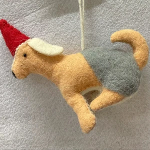 Handmade Needle Felt Fabric Animal Ornament Customizable Color Size for Baby Christmas Chinese New Year Minimalist Home Decor