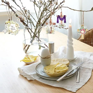Top Selling New Easter Decoration Pendant Hanging Small Hanging Rabbit Cross Pendant Decoration Party Supplies