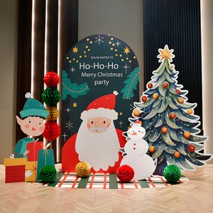 Birthday Decoration Honeycomb Ball Minimalist KT Board Backdrop Wall Digital Printing Shopping Mall Store Bar Atmosphere Display