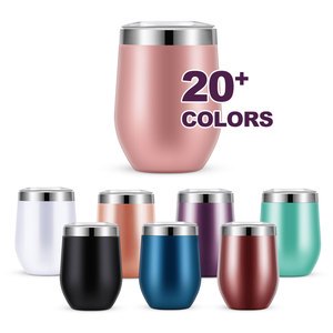 Custom Luxury Gift Set Glitter Rose Gold Insulated Stainless Steel Wine Tumbler Cups
