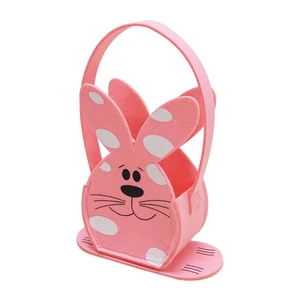 Wholesale Easter Bunny Felt Tote Set for Kids Snack Candies Easy Carry Polyester Gift Bags Egg Storage Bag Cartoon Rabbit