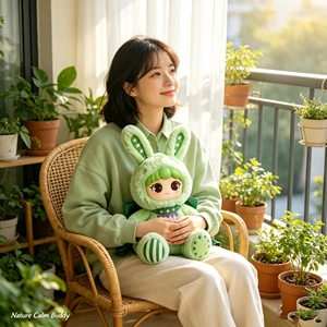 Customizable Star Rabbit Plush Speaker Polyester Material PP Cotton Filling Adjustable Height 11-30cm Unisex For Brand