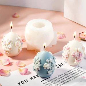 UNIMOULD Easter Egg Silicone Mold Colored Flower Pattern Reusable Eco-Friendly Heat Resistant Dishwasher Safe DIY Gypsum Resin