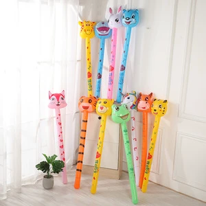 Wholesale Wild Animal Head Long Stick Balloon Party Decor Horse Cat Foil Party Balloon Kids Toy Woodland Forest Theme Balloon