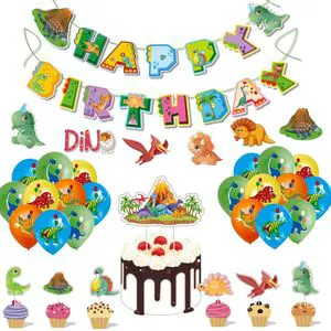 ML Dinosaur Theme Kids Birthday Christmas Valentine's Day Party Gift Toy Decorations Green 12 Inch Glossy Cartoon Latex+Paper