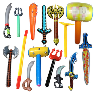 Wholesale 2PC PVC Inflatable Metallic Durable Cartoon Weapon Set Children's Birthday Graduation Easter Decorations Occasions