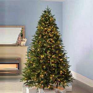 2027 Wholesale High-End Artificial Christmas Tree PE Mixed PVC Xmas Tree With LED Lights Standing Metal Stand Holiday Decor