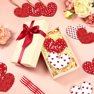 Valentine's Day & Birthday Party Decor Laser Cut Wooden Heart Sign for Scene Setup & Wall Props