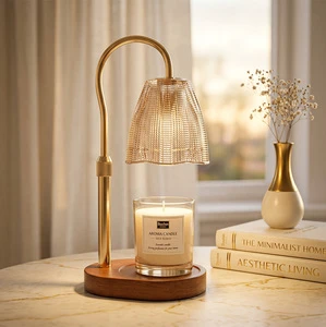 Multi-Purpose Gift Ready Candle Warmer Lamp With Solid Wood Base As Christmas Birthday Housewarming Present For Women