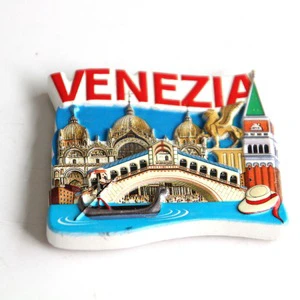 Wholesale custom printed Venice Italian tourist souvenir epoxy resin fridge magnet stickers