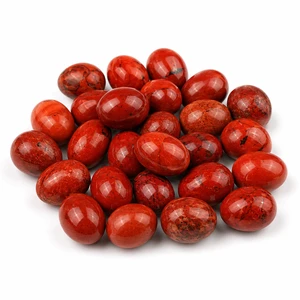 Natural Red Jasper Mini Eggs 15*20mm Polished Stone Easter Basket Fillers Gifts For Kids