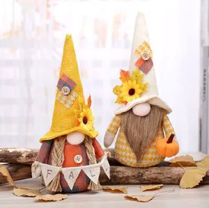 Autumn Gifts Home Present Maple Gonk Fall Thanksgiving Day Nut Gnomes Decor for Thanksgiving Gnome Decoration