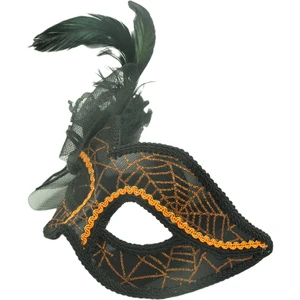 Venetian Mask Venice Feather Flower Halloween Wedding Carnival Party Performance Purple Polyester Costume Sex Lady Masquerade