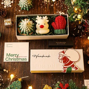 YUYANG Luxury Christmas Scented Tree Candle Creative Christmas Fawn Candle Gift Set Christmas Decorations Gifts