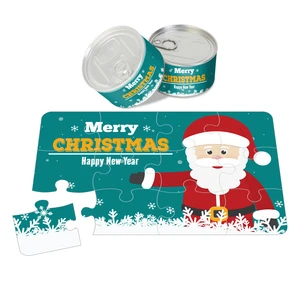 Hot Mini Christmas Jigsaw Puzzle 12-Piece New Arrival Toy for Kids Party Favor Return Gift Stock Fast Shipping