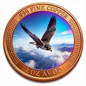 Factory Direct 1 Oz Fine Copper Animal Coin 999 Pure Copper Sculpted Outer Ring UV Print Inner Ring Personalized Core Coin