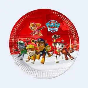 Paw Patrol Party Love Paper Disposable Round Plates 23cm 6 Pcs Party Supplies Kids Birthday China