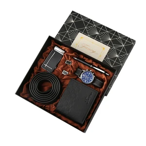 Business Gift Set for Men Premium Wallet, Belt & Watch with Gift Box, Perfect Father's Day Surprise