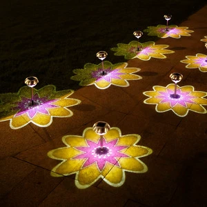 New Arrival Solar Projection Outdoor Waterproof Lawn Pathway Garden Decoration Landscape Led Lights Flower Lamps