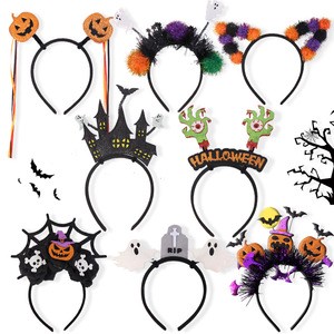 Halloween Funny Horrific Headband Pumpkin Skull Ghost Hairbands Cosplay Costume Halloween Supplies