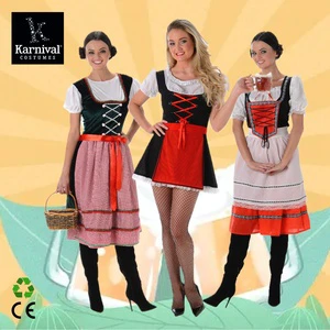 ODM Wholesale Bavarian Oktoberfest Dress Sexy Waitress German Beer Festival Halloween Party Carnival Costumes Adult TV/Movie