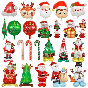 Best Selling Products 2024 Kids Toys Gift Party Home Indoor Decorations Mylar Helium Santa Claus Christmas Tree Foil Balloon
