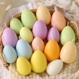 Easter Egg Shaped Macaron Color Soy Wax Scented Candle for Easter Valentine's Day & Thanksgiving Holiday Party Decorations