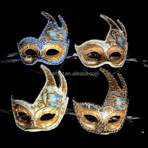 Masquerade Rome Carnival Halloween Christmas Birthday Graduation Masks Adults Men/Women Eco-friendly Gold Silver Copper Crack