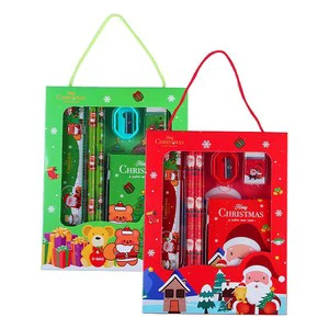 Christmas Gift Stationery Set Children School Supplies Stationery Pencil Six Piece Set for Student Kid Holiday Gift