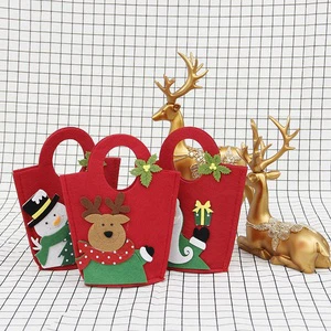 New Products Handmade Pretty Felt Christmas Party Basket