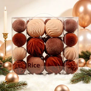 Christmas Decorations 44pcs Shatterproof Hanging Christmas Ball Set Plastic Blow Molding Modern Minimalist Christmas Party