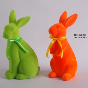 New Handmade Colorful Ceramic Bunny Easter Rabbit Decorations for Child Indoor Party DIY