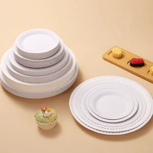 Disposable Paper Plates Party Tableware Birthday Party Supplies Paper Food Packaging Boxes Customizable logo