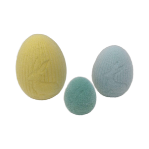 Blue Flocked Foam Easter Bunny and Rabbit Decoration Holiday Supplies for Easter