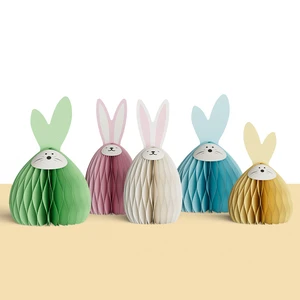 Paper Easter Rabbit Decorations Set Paper Bunny Easter Table Centerpieces Holiday Party Supplies Bulk Wholesale