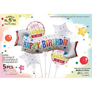 Happy Birthday Party Foil Balloons Disposable Party Balloons Birthday Theme Party Decoration Balloons